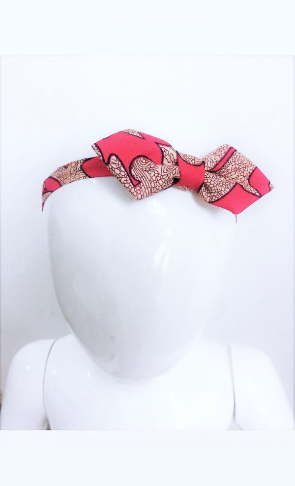 Point tip bow ankara headband