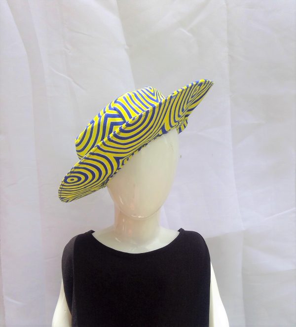 Ankara boater hat in children clothing perfect shade from the sun