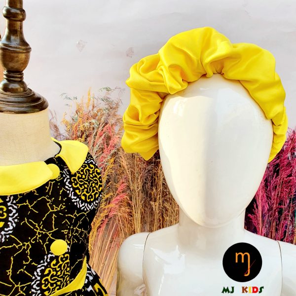 Yellow girl scrunchies headband